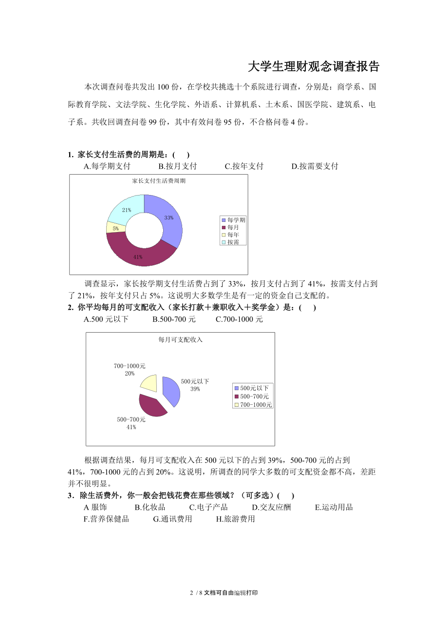 大学生理财观念调查问卷报告.doc_第2页