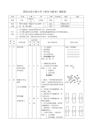 二年级体育课精细化教案.doc