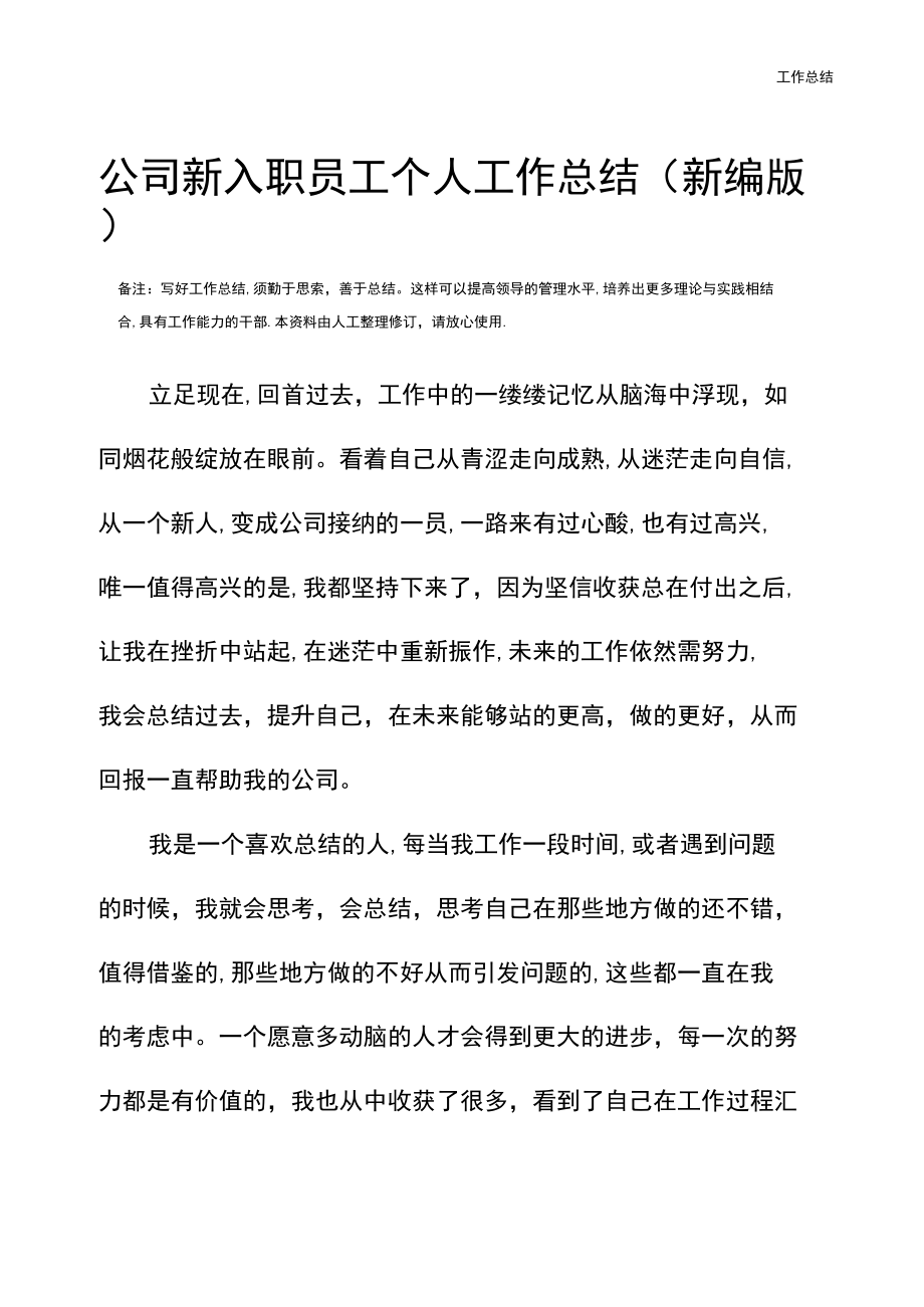 公司新入职员工个人工作总结.doc_第2页