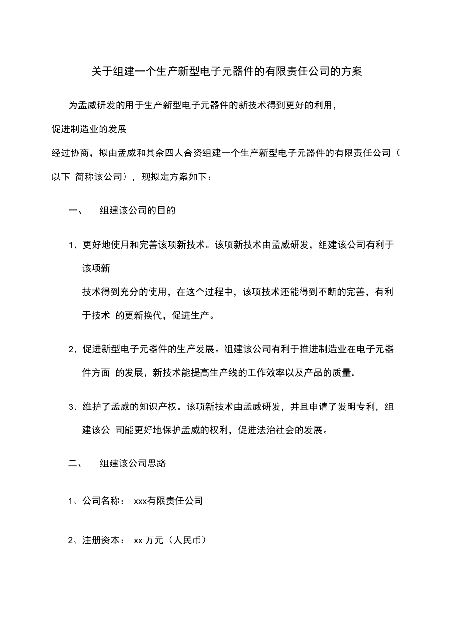 公司组建方案.doc_第1页