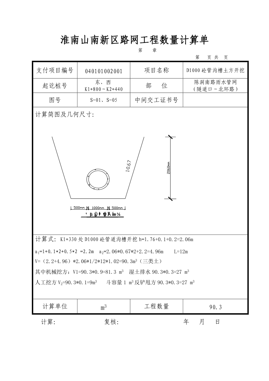 陈洞南路一期雨水管网工程计算单.docx_第2页