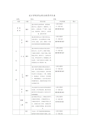 学校学生综合素质评价表.docx