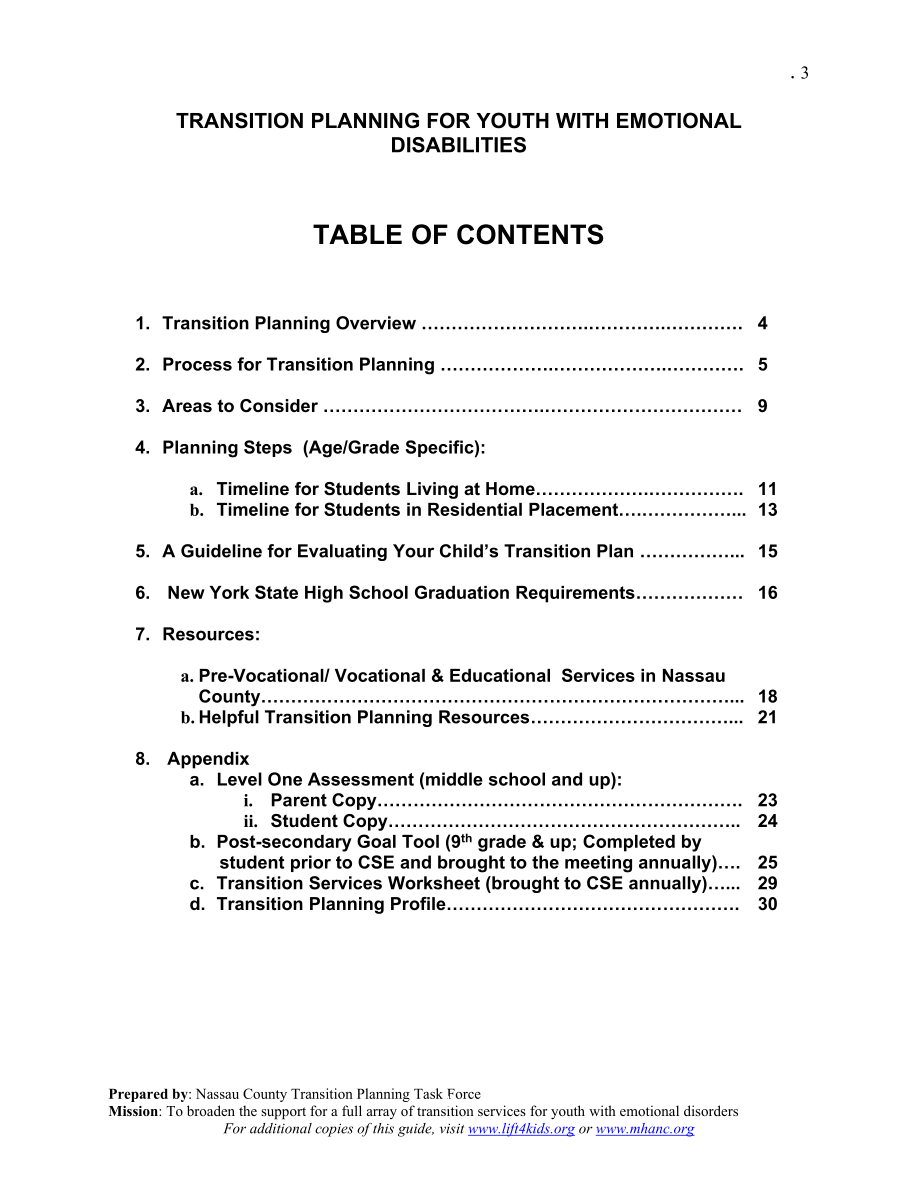 TRANSITION PLANNING GUIDE - Mental Health Association of 过渡计划指南-心理健康协会.docx_第3页