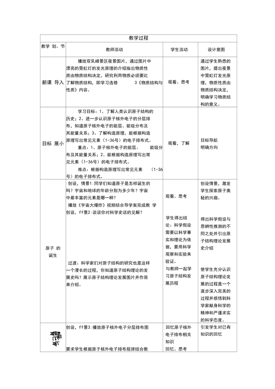 原子结构教学设计(2).docx_第2页