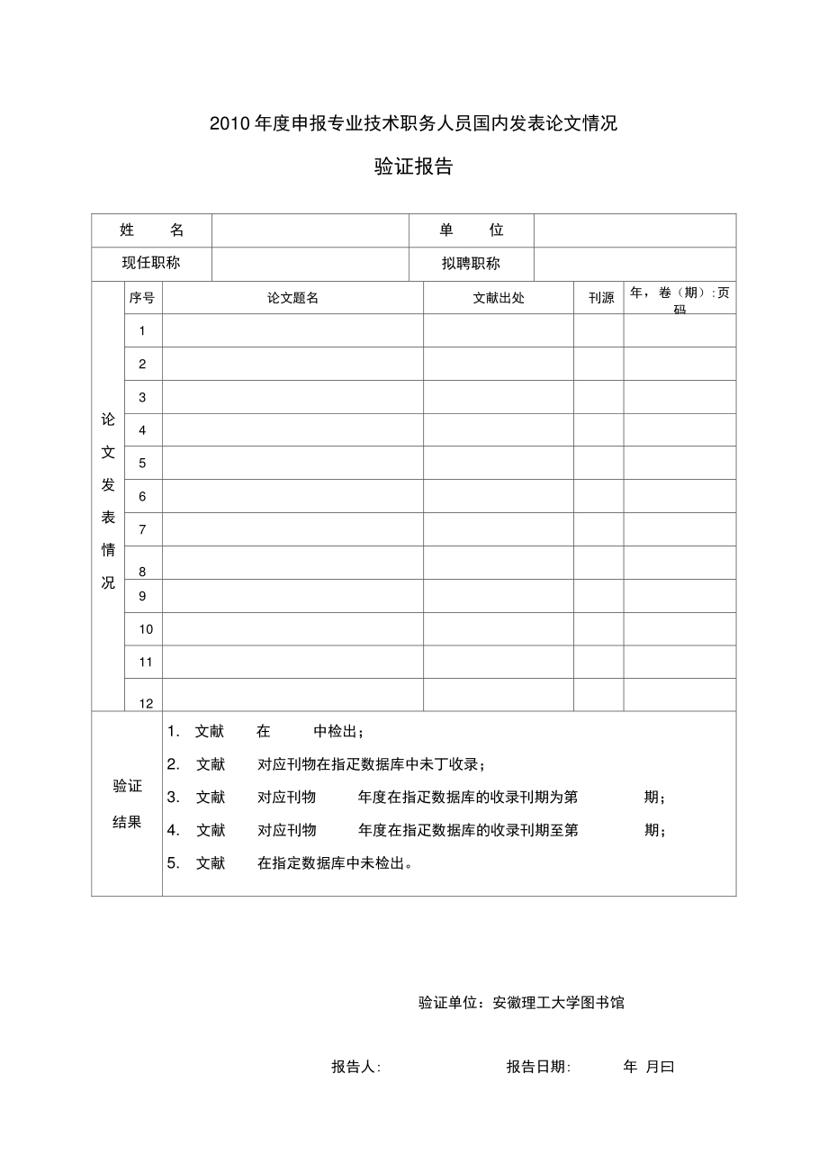 2009年度申报专业技术职务人员国内发表论文情况(精).doc_第1页