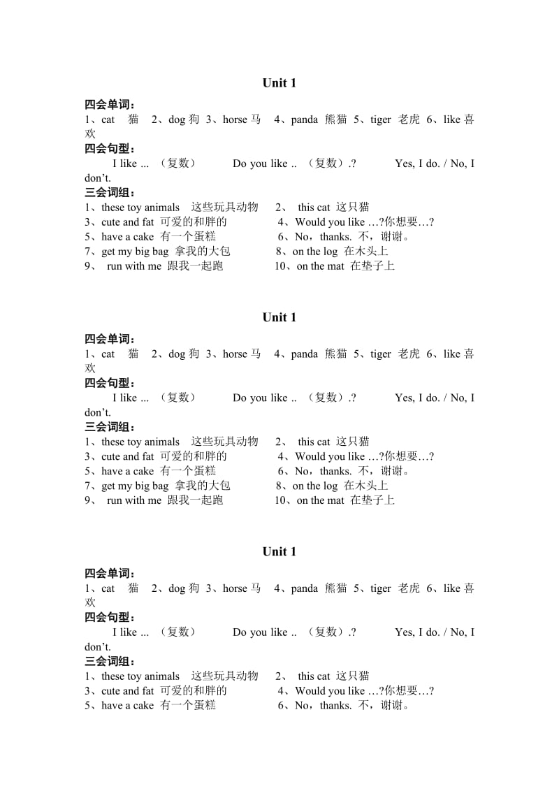 Unit1单词句型.doc_第1页