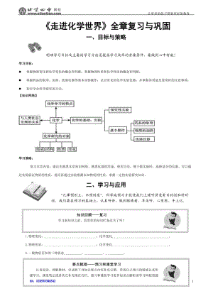 872《走进化学世界》全章复习与巩固.doc