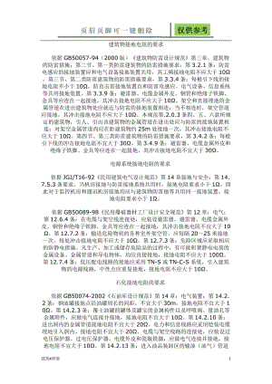 建筑物接地电阻的要求[资料应用].doc