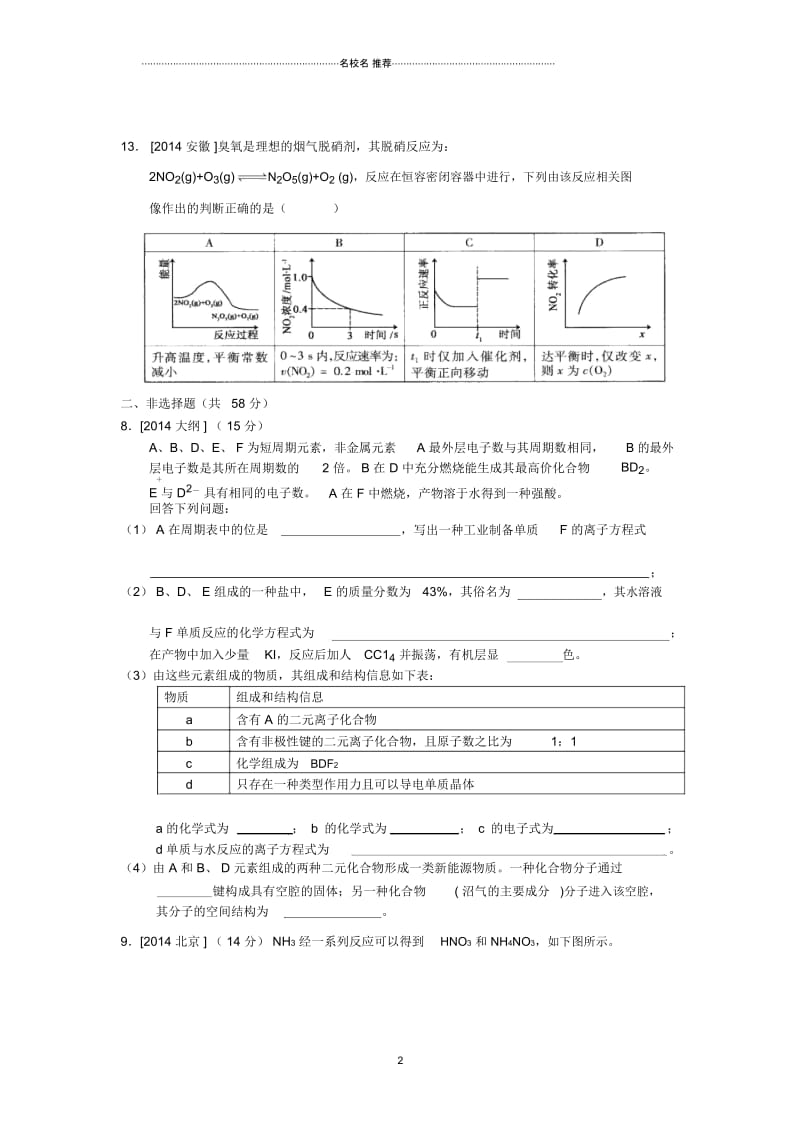 高考化学一轮复习单元测试：化学反应与能量(人教版).docx_第3页