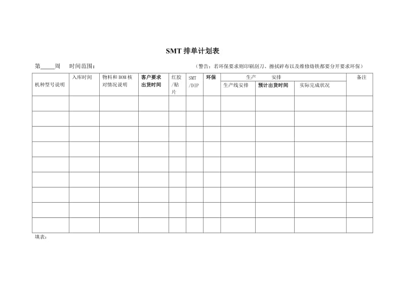 《SMT排单计划表》.doc_第1页