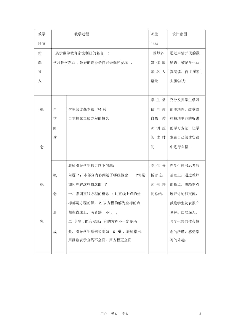 高中数学第五届全国青年教师观摩与评比活动《直线方程的概念与直线的斜率》教学设计.docx_第2页