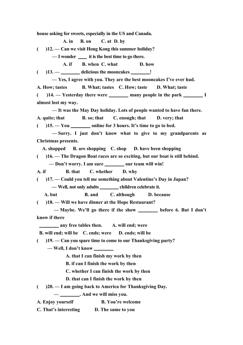 14-15学年新目标九Unit2试题.doc_第2页