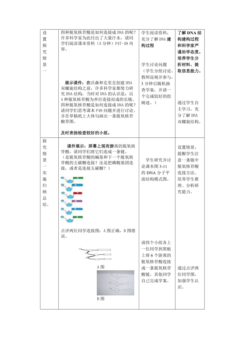 DNA分子的结构教学设计.doc_第3页