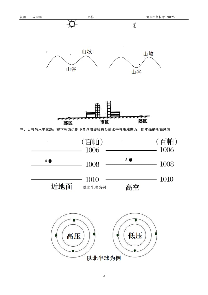 地理默写（热力环流、三圈环流、季风环流） (2).doc_第2页