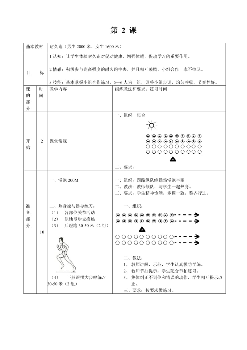 2课耐久跑（男生2000米、女生1600米.doc_第1页