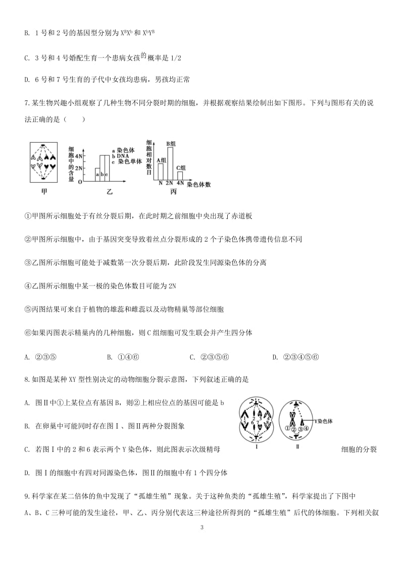 生物必修二综合试题.docx_第3页