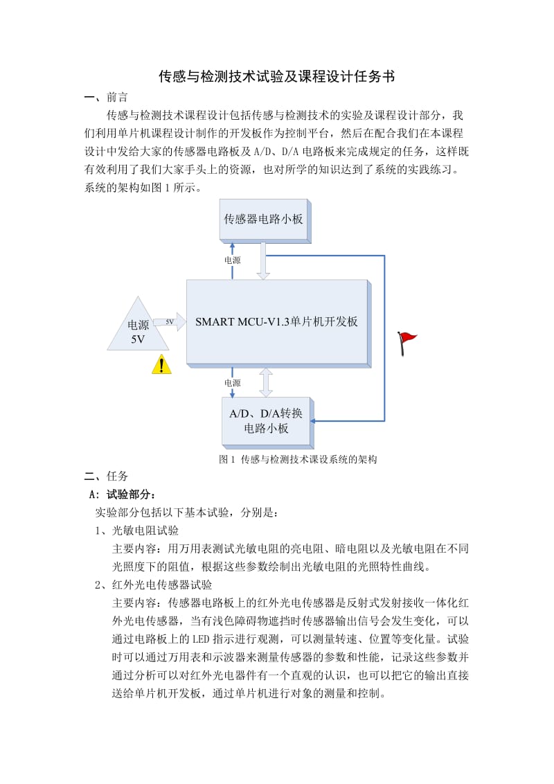 上传感与检测技术试验与课设任务doc.doc_第1页