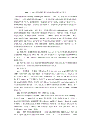 RNA干扰iNOS基因对腺样囊性癌细胞增殖活性的相关探讨.docx