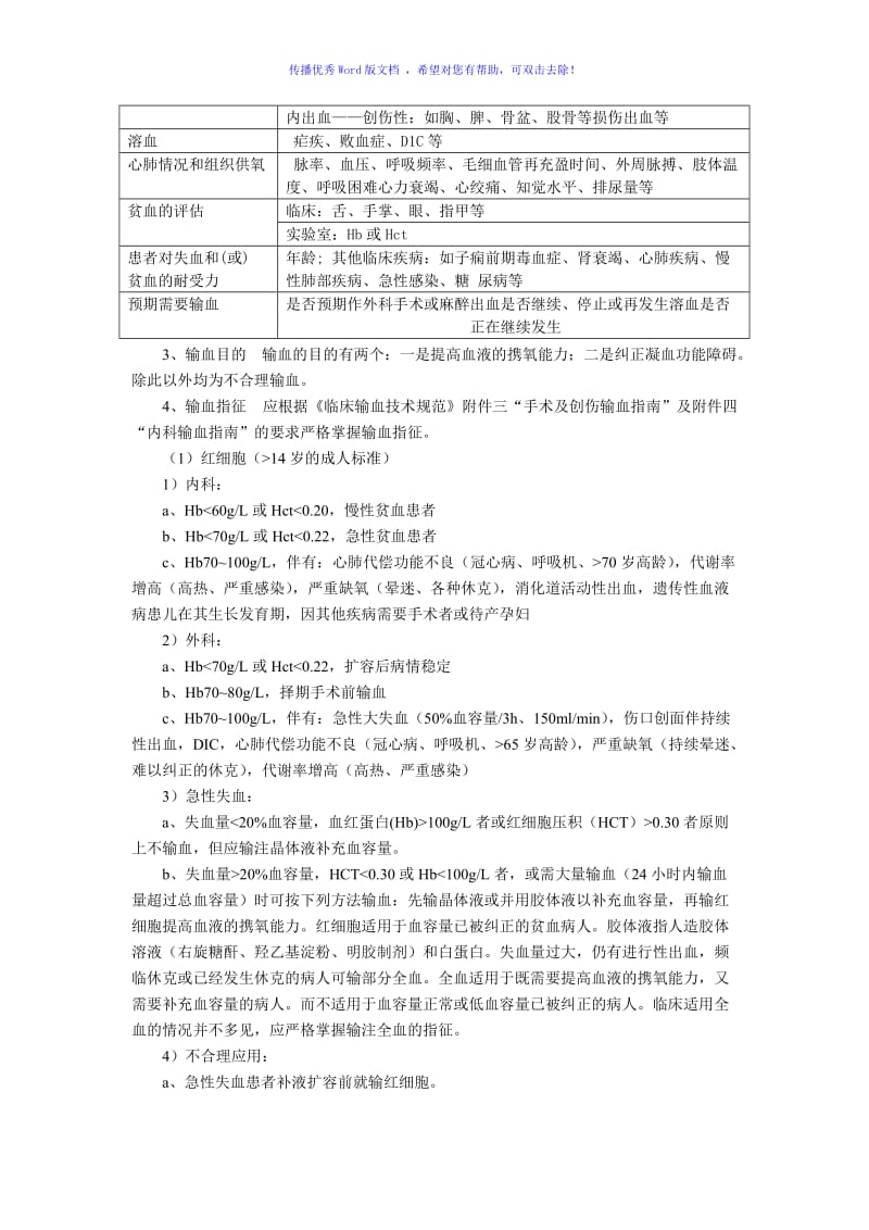 输血前评估输血后评价管理程序Word编辑.doc_第3页