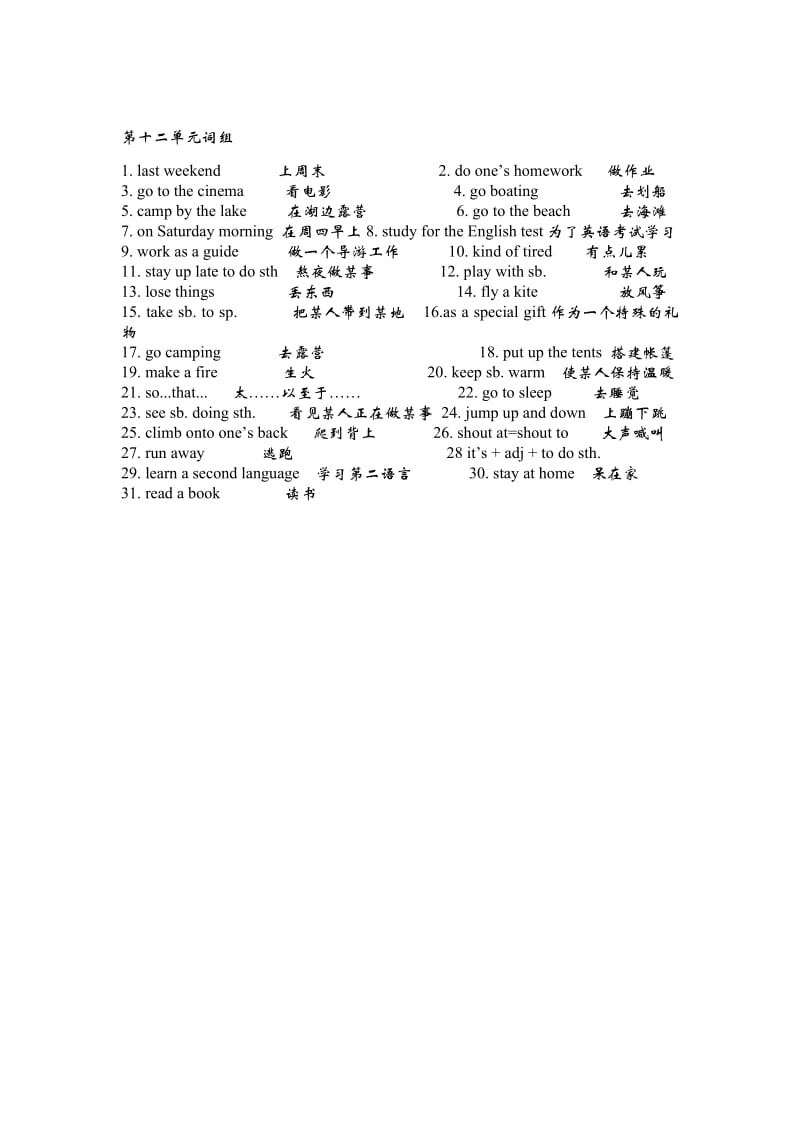 人教版七年级英语下册9-12单元词组归纳.doc_第2页