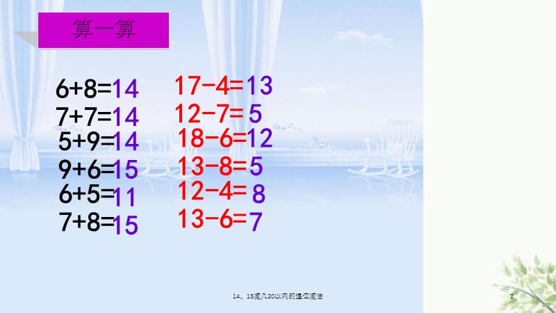 14、15减几20以内的退位减法课件.ppt_第2页