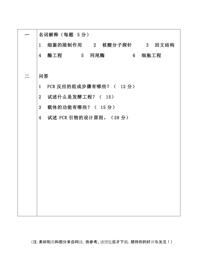 食品生物技术与生物安全性期末试卷B卷 Microsoft W.doc_第1页