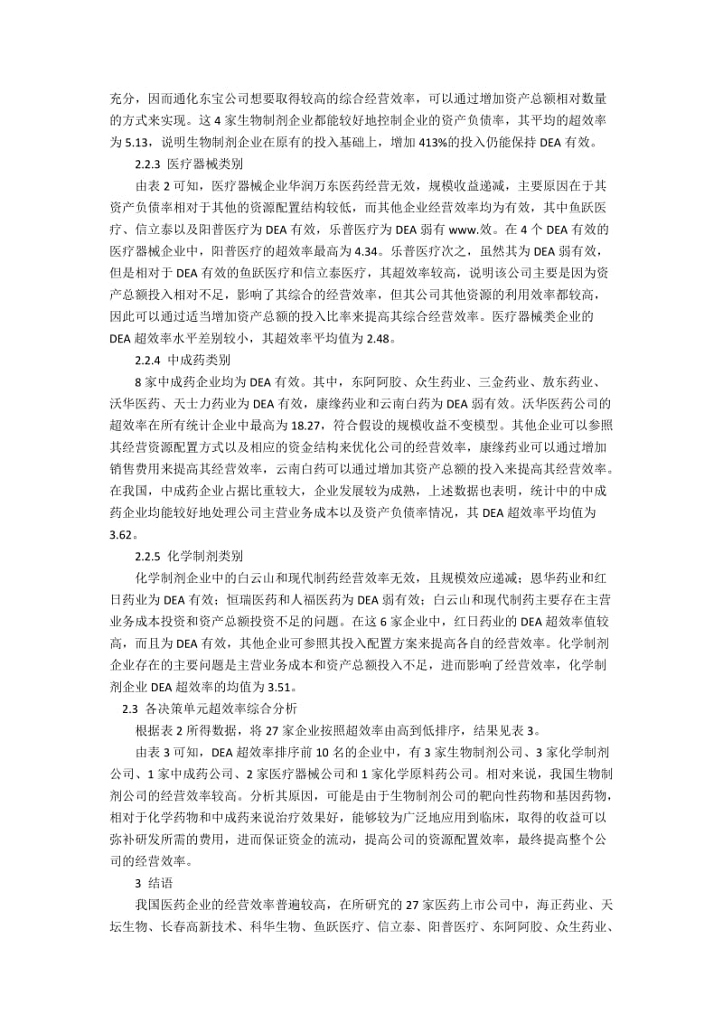 基于DEA方法的中国医药企业经营效率的提升策略.docx_第3页