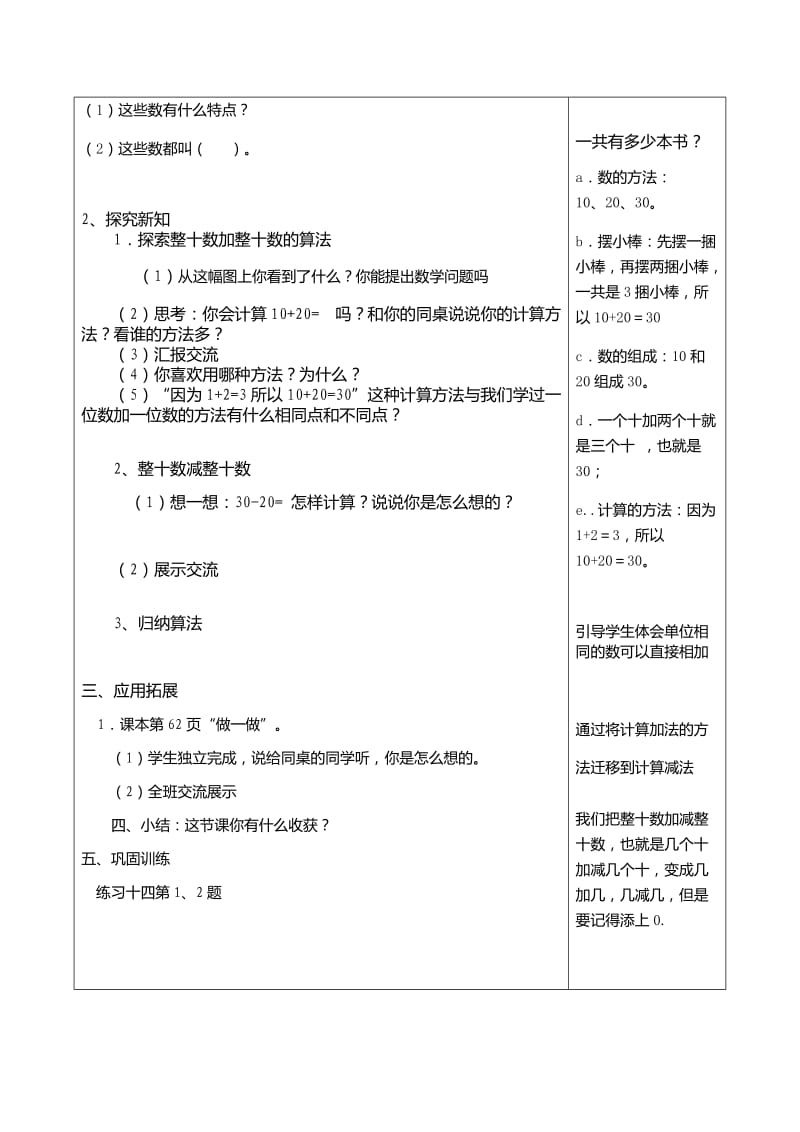 小学一年级数学下册第六单元第一课时：整十数加、减整十数.docx_第2页