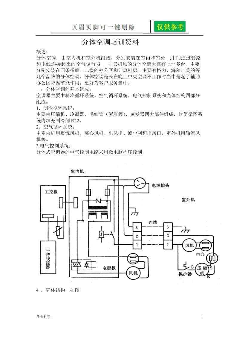 分体空调培训[资料分享].doc_第1页