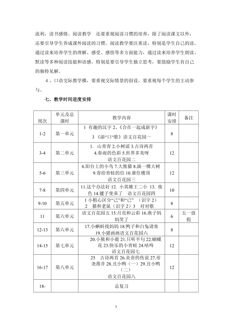 语文S版一年级下册语文教学计划.doc_第3页