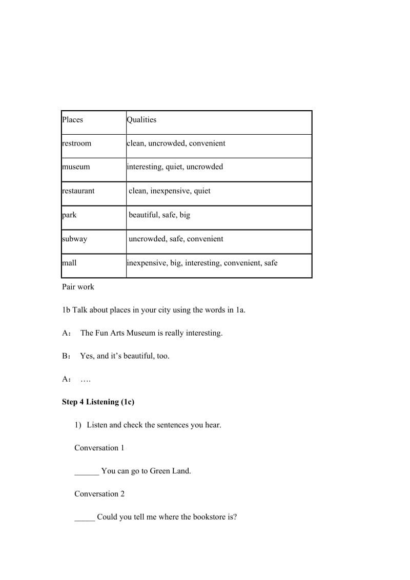 Unit 3 Could you please tell me where the restrooms are教案4.docx_第2页