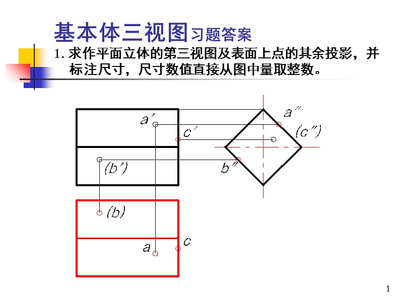 习题解答基本体的三视图PPT课件.ppt_第1页