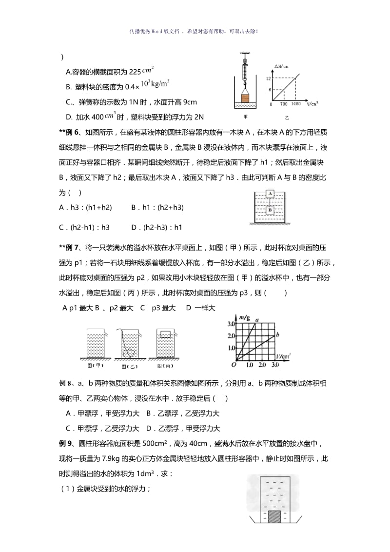 初中物理浮力习题中等难度Word版.doc_第3页