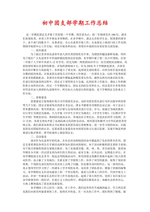 初中团支部学期工作总结(新编).doc