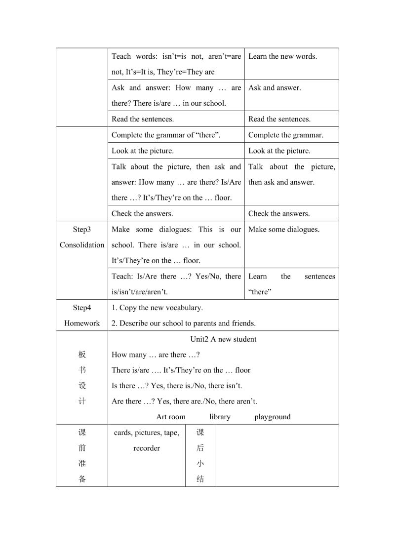 译林英语Unit2Anewstudent课时2教案.doc_第2页