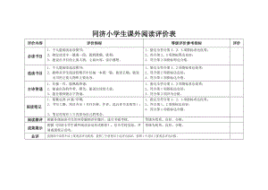 泗阳县小学生课外阅读评价表(学生).doc