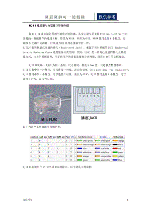 RJ-11接口详解[技术学习].doc