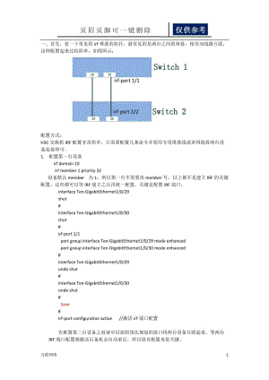 H3C交换机IRF配置指导[技术学习].doc