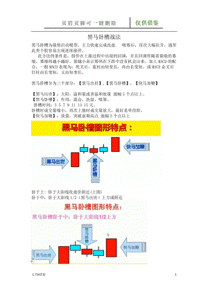 黑马卧槽战法[特制材料].doc