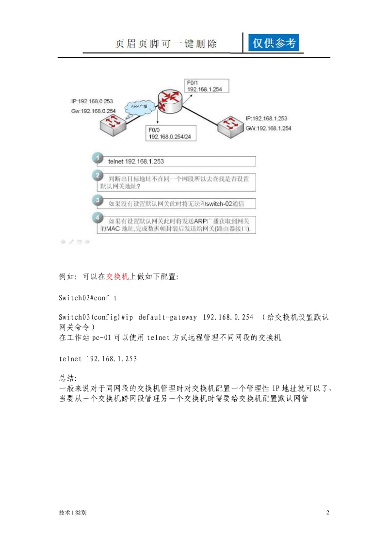 交换机管理性IP地址配置[互联网+].doc_第2页