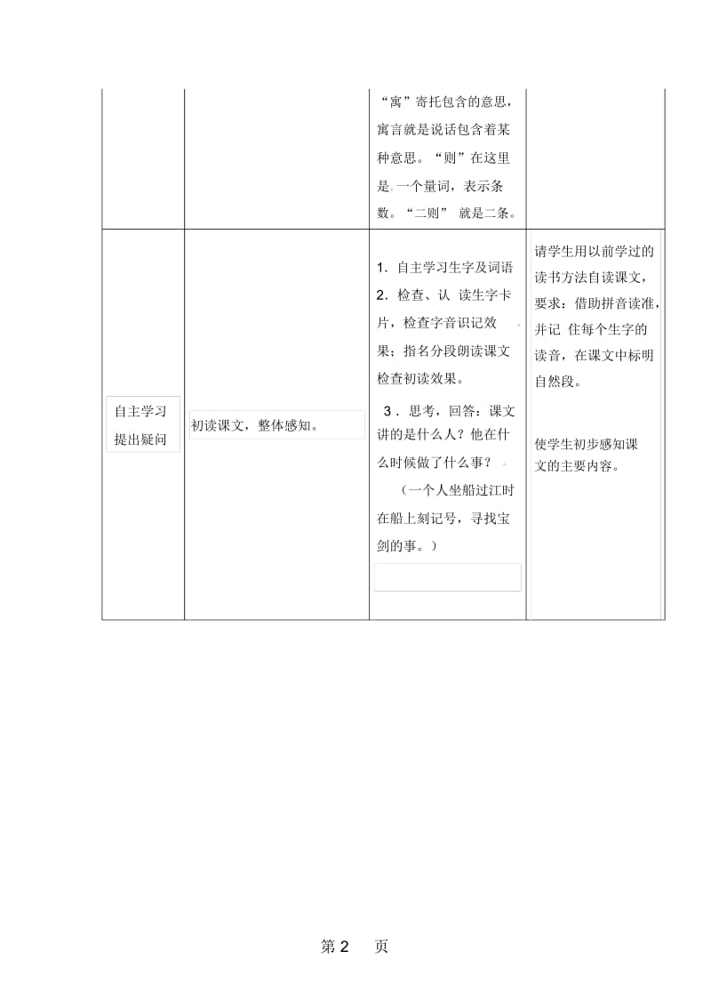 三年级下册语文教案11寓言两则(表格式)语文S版.docx_第2页