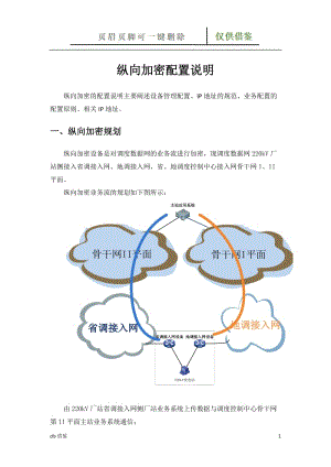 纵向加密装置现场配置详细说明[特制材料].doc