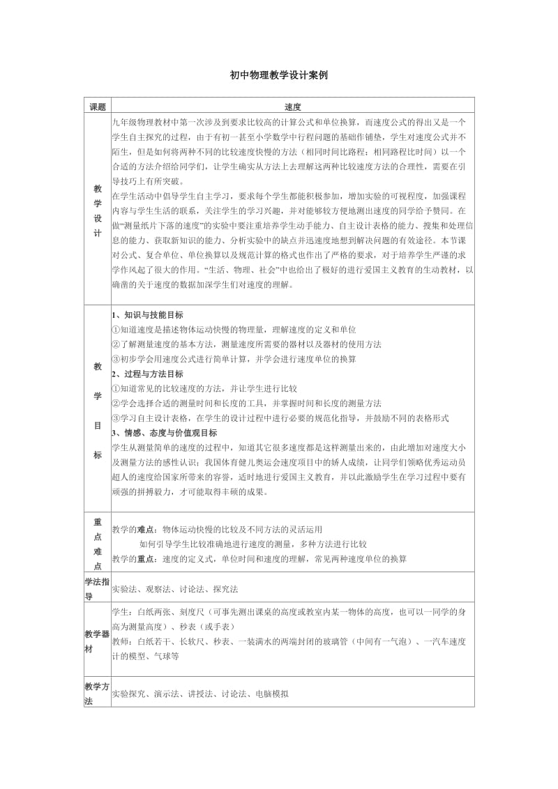 初中物理教学设计案例.doc_第1页