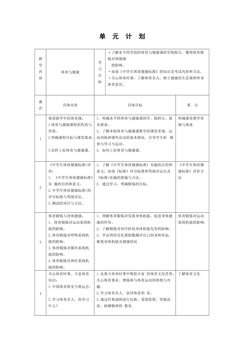 单元教学计划室内.doc_第1页