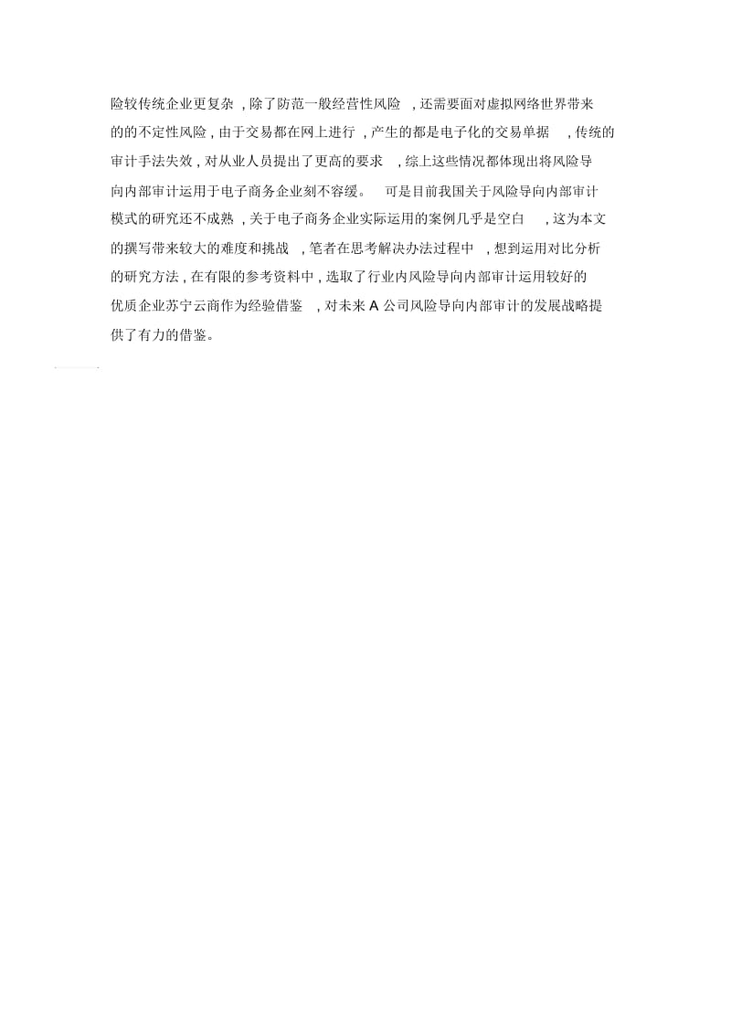 A电子商务企业风险导向内部审计问题探析.docx_第2页