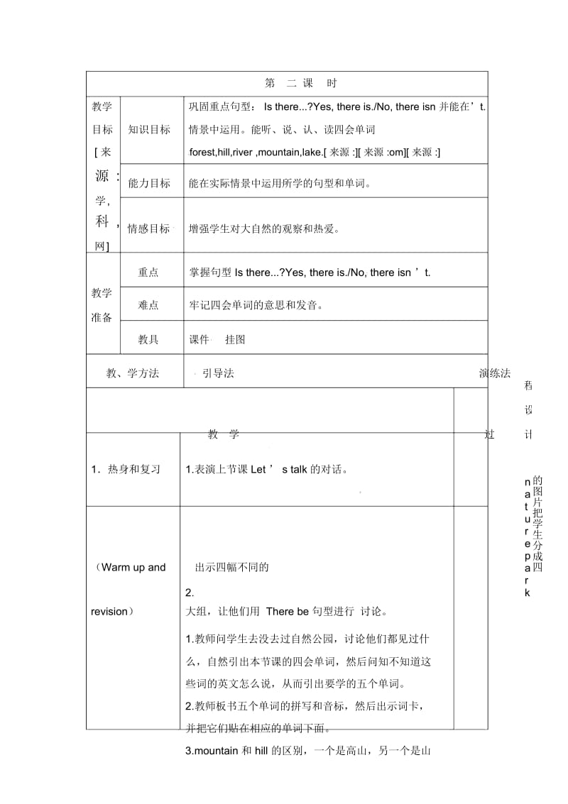 五年级上册英语教案Unit6第二课时人教PEP(秋).docx_第1页