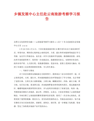 《乡镇发展中心主任赴云南旅游考察学习报告》.doc