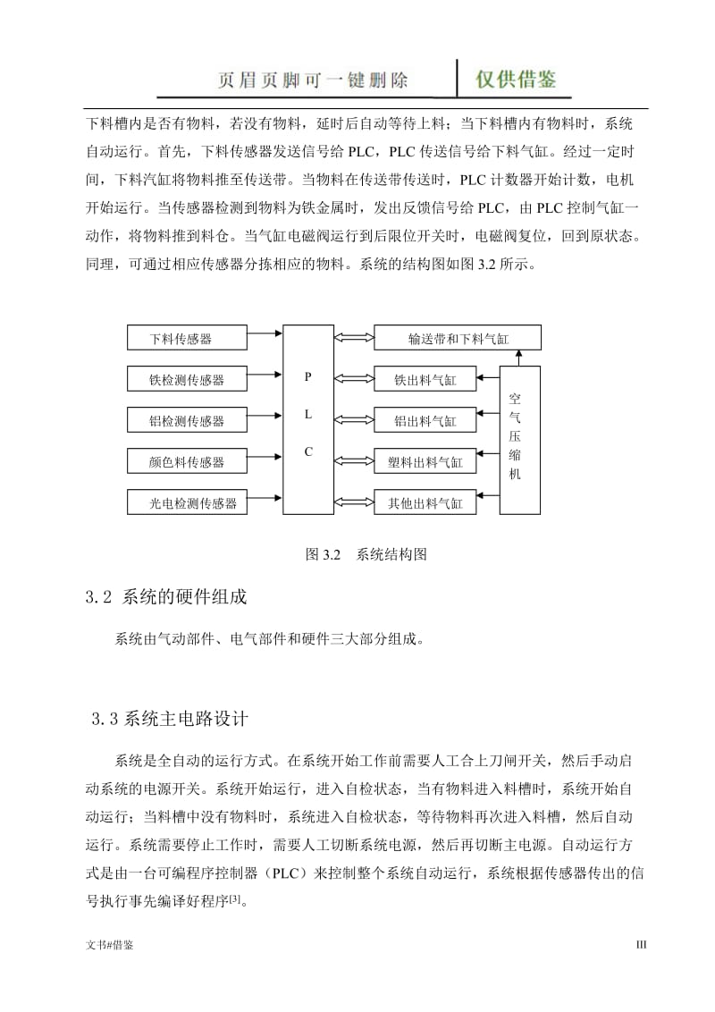 基于PLC的材料分拣装置设计[行业二类].doc_第3页