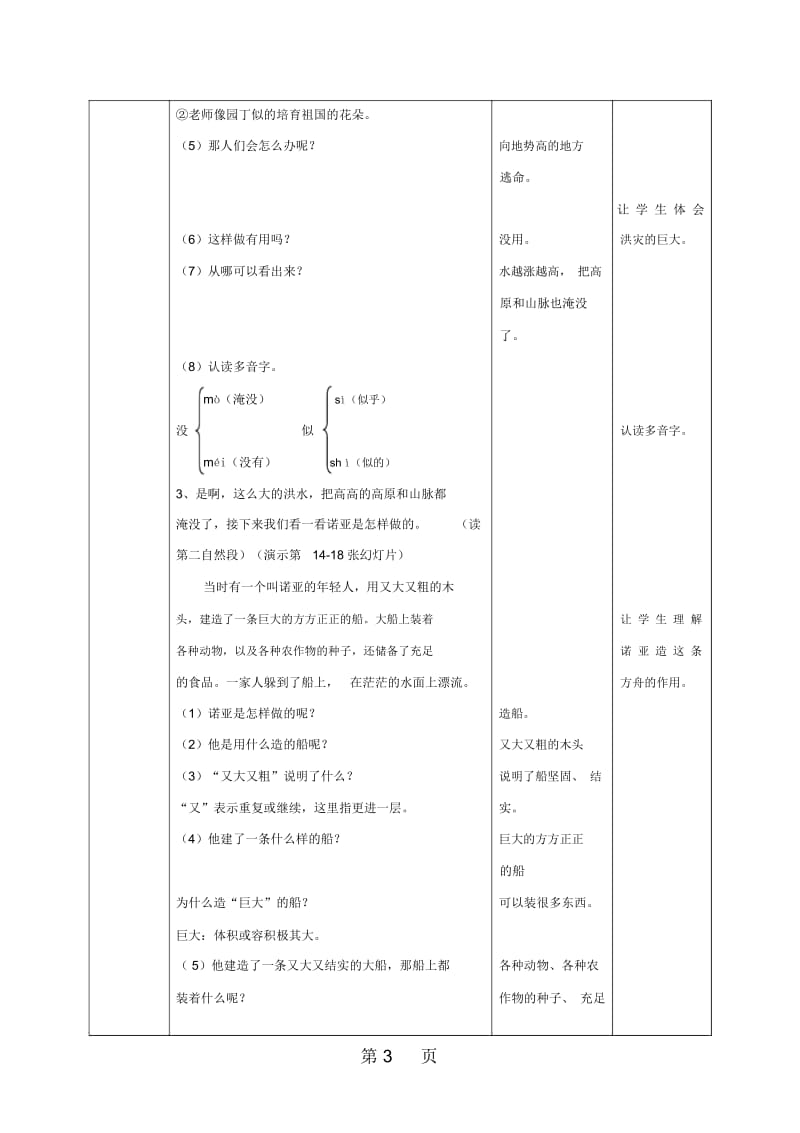 二年级下册语文教案31诺亚方舟_语文S版.docx_第3页