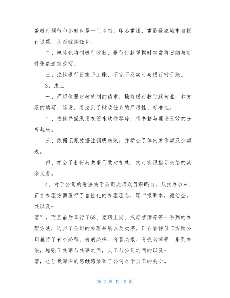 出纳会计试用期工作总结报告600字.doc_第2页